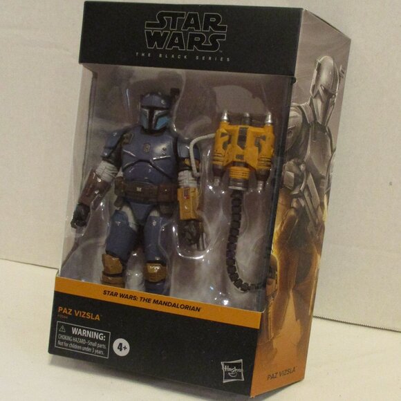 Star Wars Paz Vizsla Blue Gold Black Series Mandalorian NEW Action Figure - Picture 1 of 5